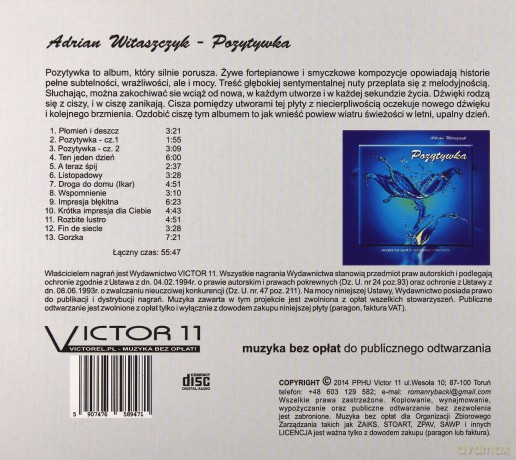 Adrian Witaszczyk: Pozytywka (digipack) [CD]