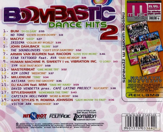 Boombastic Dance Hits 2 [CD]