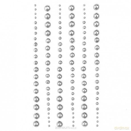 Perełki samoprzylepne Silver mix 120szt