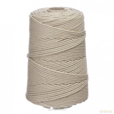 Sznurek bawełniany 3mm 100m piaskowy
