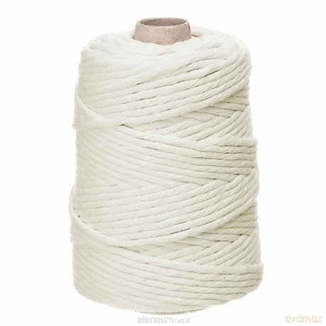 Sznurek bawełniany 5mm 100m śmietankowy