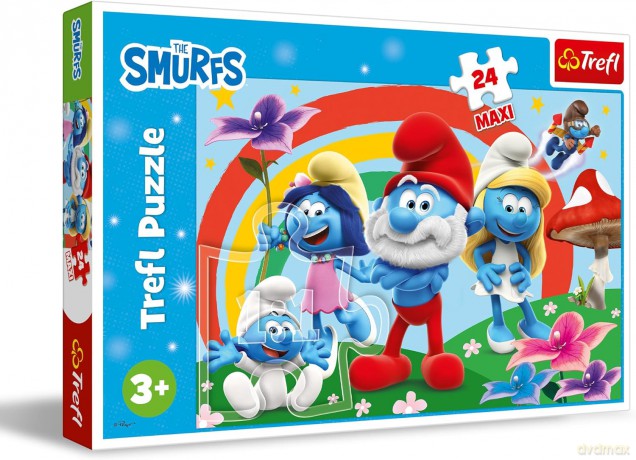 TREFL 24 el. maxi Smerfny dzień [PUZZLE]