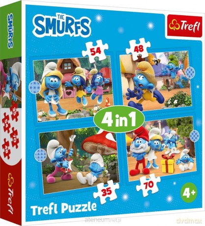 TREFL 4w1 Wioska Smerfów [PUZZLE]
