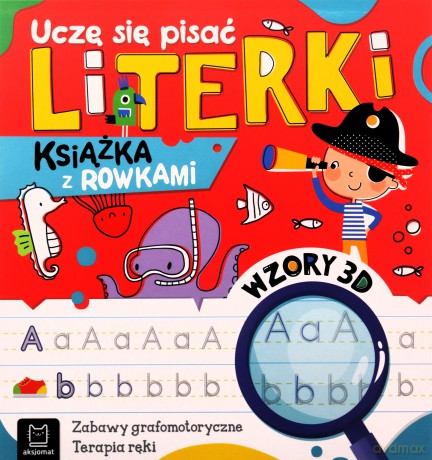 Uczę się pisać literki Książka z rowkami Wzory 3D - Anna Podgórska [KSIĄŻKA]