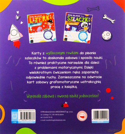 Uczę się pisać szlaczki Książka z rowkami Wzory 3D - Anna Podgórska [KSIĄŻKA]