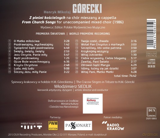 Henryk Górecki: Z Pieśni Kościelnych [CD]