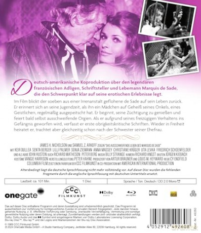 De Sade (Markiz de Sade) [Blu-Ray]