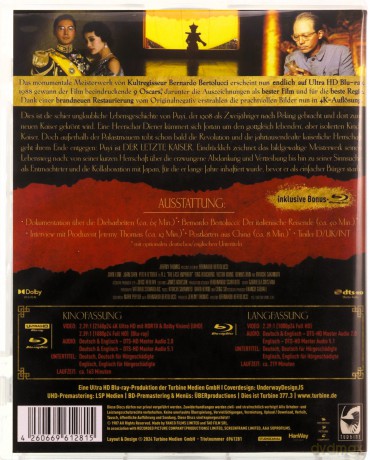 The Last Emperor (Ostatni cesarz) [Blu-Ray 4K]+[Blu-Ray]