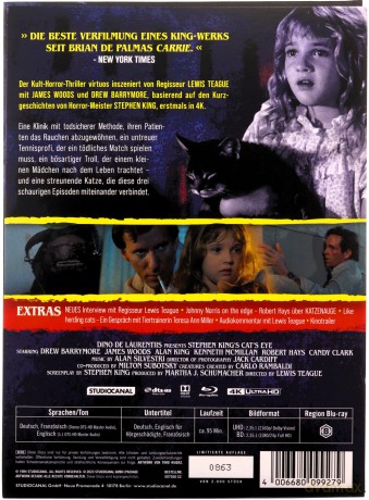 Cat's Eye (Oko kota) (mediabook) [Blu-Ray 4K]+[Blu-Ray]