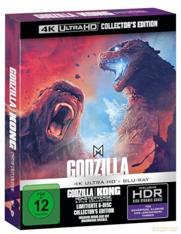 Monsterverse: Godzilla / Kong: Skull Island / Godzilla II: Król potworów / Godzilla vs. Kong / Godzilla i Kong: Nowe imperium [BOX] [5xBlu-Ray 4K]+[Blu-Ray]