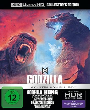 Monsterverse: Godzilla / Kong: Skull Island / Godzilla II: Król potworów / Godzilla vs. Kong / Godzilla i Kong: Nowe imperium [BOX] [5xBlu-Ray 4K]+[Blu-Ray]