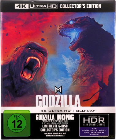 Monsterverse: Godzilla / Kong: Skull Island / Godzilla II: Król potworów / Godzilla vs. Kong / Godzilla i Kong: Nowe imperium [BOX] [5xBlu-Ray 4K]+[Blu-Ray]
