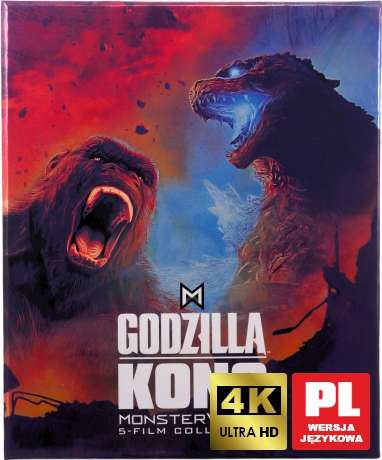 Monsterverse: Godzilla / Kong: Skull Island / Godzilla II: Król potworów / Godzilla vs. Kong / Godzilla i Kong: Nowe imperium [BOX] [5xBlu-Ray 4K]+[Blu-Ray]