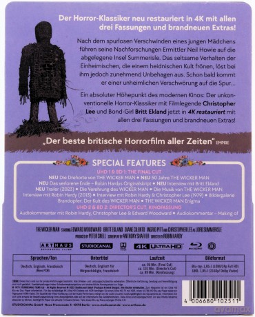 The Wicker Man (Kult) (steelbook) [2Blu-Ray 4K]+[2Blu-Ray]