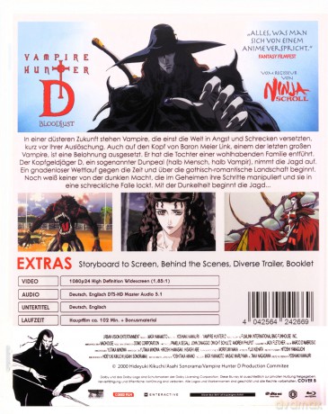 Vampire Hunter D: Bloodlust (Vampire Hunter D: Żądza krwi) [Blu-Ray]