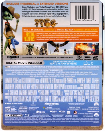 Rango (steelbook) [Blu-Ray 4K]+[Blu-Ray]