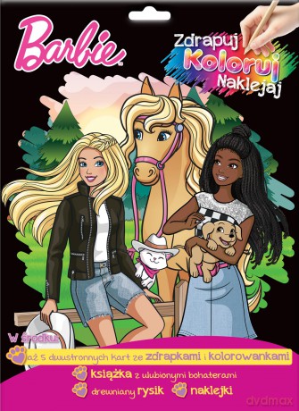 Barbie. Zdrapuj, koloruj, naklejaj [KSIĄŻKA]