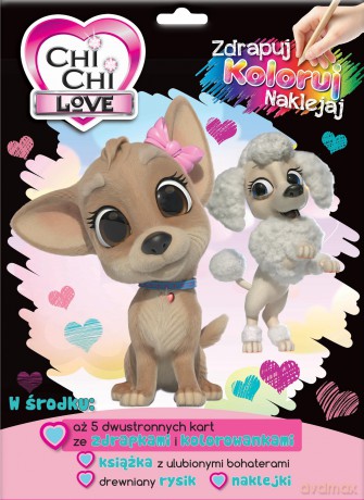 Chi Chi Love. Zdrapuj, koloruj, naklejaj [KSIĄŻKA]