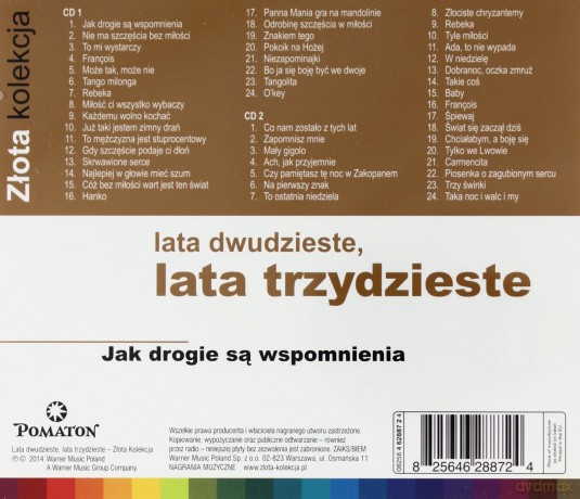 Zlota Kolekcja Lata 20-te Lata 30-te [2CD]
