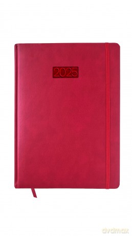 Kalendarz 2025 Elegance LUX A4 czerwony KK-A4DE [KALENDARZ]