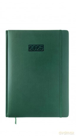Kalendarz 2025 Elegance LUX A4 dzienny zielony KK-A4DE [KALENDARZ]