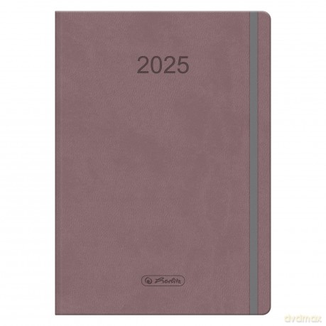 Kalendarz 2025 flex A5 tygodniowy brudny róż [KALENDARZ]