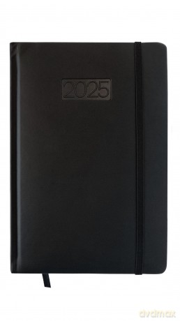 Kalendarz 2025 LUX A5 dzienny czarny KK-A5D L [KALENDARZ]