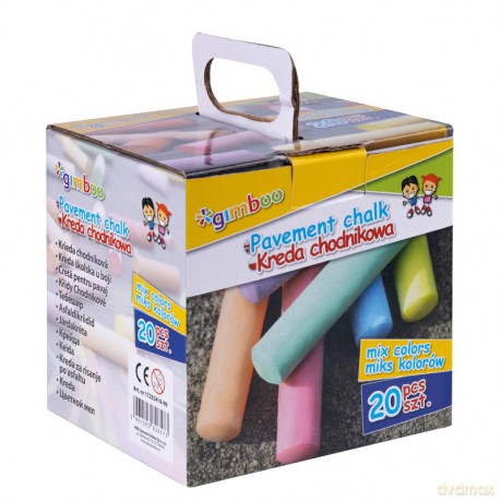 Kreda chodnikowa GIMBOO XXL w pudełku, 20 szt., mix kolorów