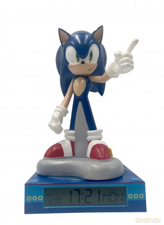 Lampka 3D z budzikiem Sonic SNC3023M
