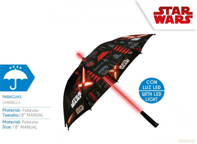 Parasolka Star Wars 18cali ze światełkami LED SWE70279