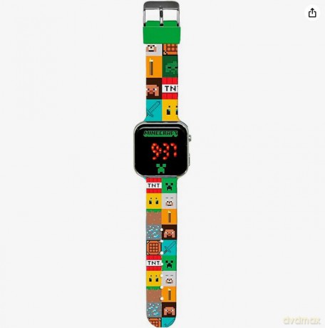 Zegarek LED z kalendarzem Minecraft MIN4272