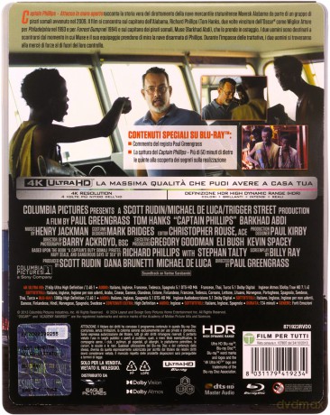 Captain Phillips (Kapitan Phillips) (steelbook) [Blu-Ray 4K]+[Blu-Ray]
