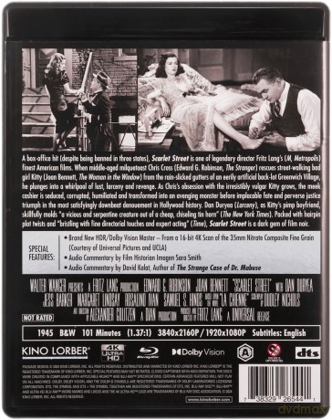 Scarlet Street (Szkarłatna ulica) [Blu-Ray 4K]+[Blu-Ray]