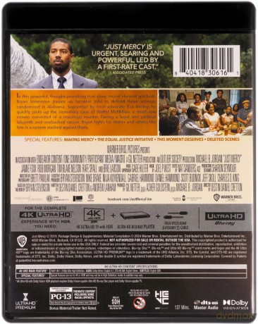 Just Mercy (Tylko sprawiedliwość) [Blu-Ray 4K]