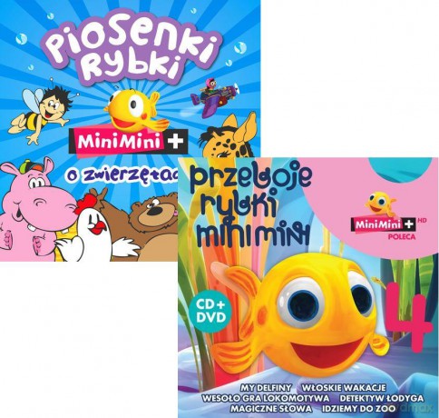 Mini Mini Przeboje Rybki Vol.4 + Piosenki Rybki Mini Mini o zwierzętach Pakiet [2CD]+[DVD]