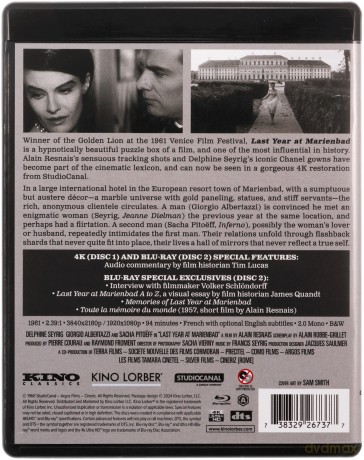 Last Year at Marienbad (Zeszłego roku w Marienbadzie) [Blu-Ray 4K]+[Blu-Ray]