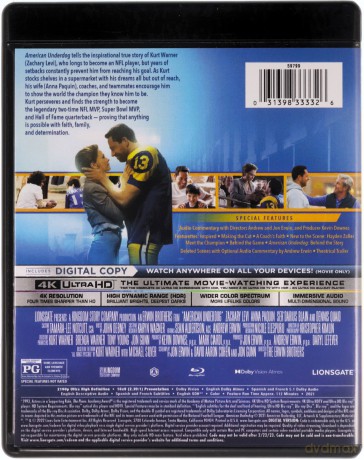 American Underdog [Blu-Ray 4K]+[Blu-Ray]