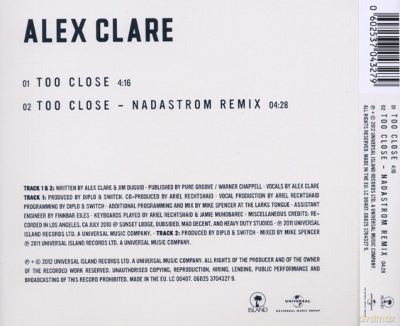 Alex Clare: Too Close (2-Track) [CD]
