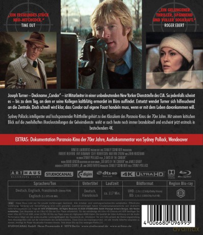 Three Days of the Condor (Trzy dni Kondora) [Blu-Ray 4K]+[Blu-Ray]