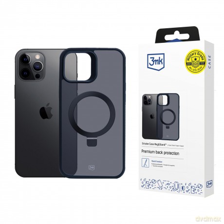 Etui do Apple iPhone 12 pro max - 3mk Smoke Case Mag&Stand