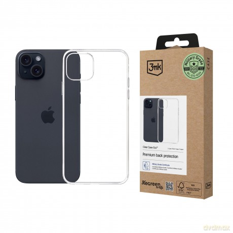 Etui do Apple iPhone 15 plus - 3mk Clear Case Eco GRS CU 1304127