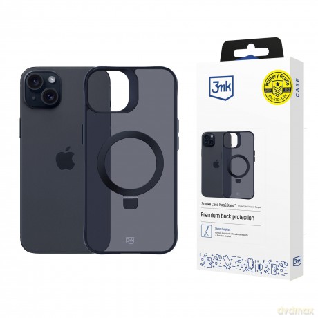 Etui do Apple iPhone 15 plus - 3mk Smoke Case Mag&Stand