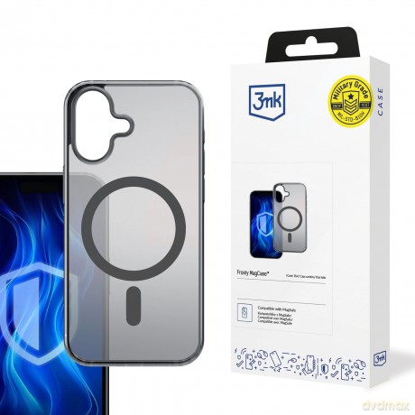 Etui do Apple iPhone 16 - 3mk Frosty MagCase Black