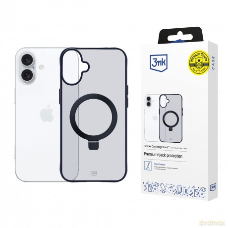 Etui do Apple iPhone 16 - 3mk Smoke Case Mag&Stand