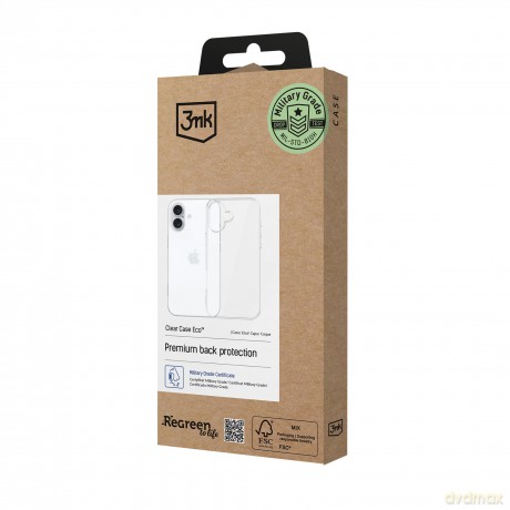 Etui do Apple iPhone 16 plus - 3mk Clear Case Eco GRS CU 1304127