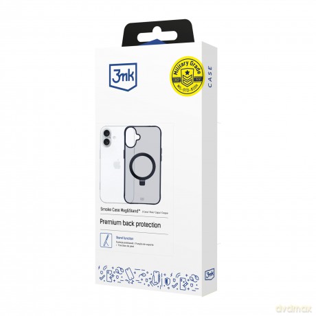 Etui do Apple iPhone 16 plus - 3mk Smoke Case Mag&Stand