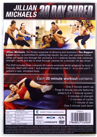 Jillian Michaels: 30 Day Shred [DVD]