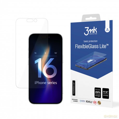 Szkło Hybrydowe do Apple iPhone 16 Pro Max - 3mk FlexibleGlass Lite