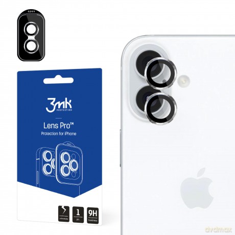 Ochrona na obiektyw aparatu do Apple iPhone 16/16 Plus - 3mk Lens Protection Pro Silver