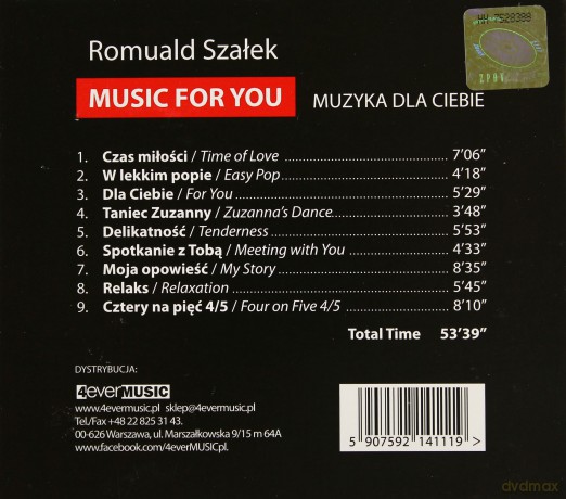 Romuald Szalek: Music For You (digipack) [CD]